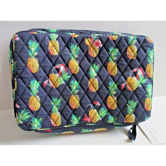 **Vera Bradley Toucan Party Navy Blue Cosmetic Brush Makeup Travel Case - NWT - Picture 1 of 10